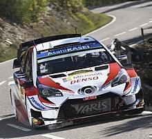 Toyota Yaris WRC von Ott Tänak und Martin Järveoja bei der Raylle Spanien.  Foto: Auto-Medienportal.Net/Toyota